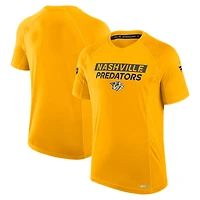Men's Fanatics Gold Nashville Predators Authentic Pro Rink Tech T-Shirt
