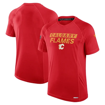 Men's Fanatics Calgary Flames Authentic Pro Rink Tech T-Shirt