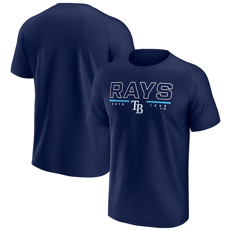Men's Fanatics  Navy Tampa Bay Rays Raglan T-Shirt