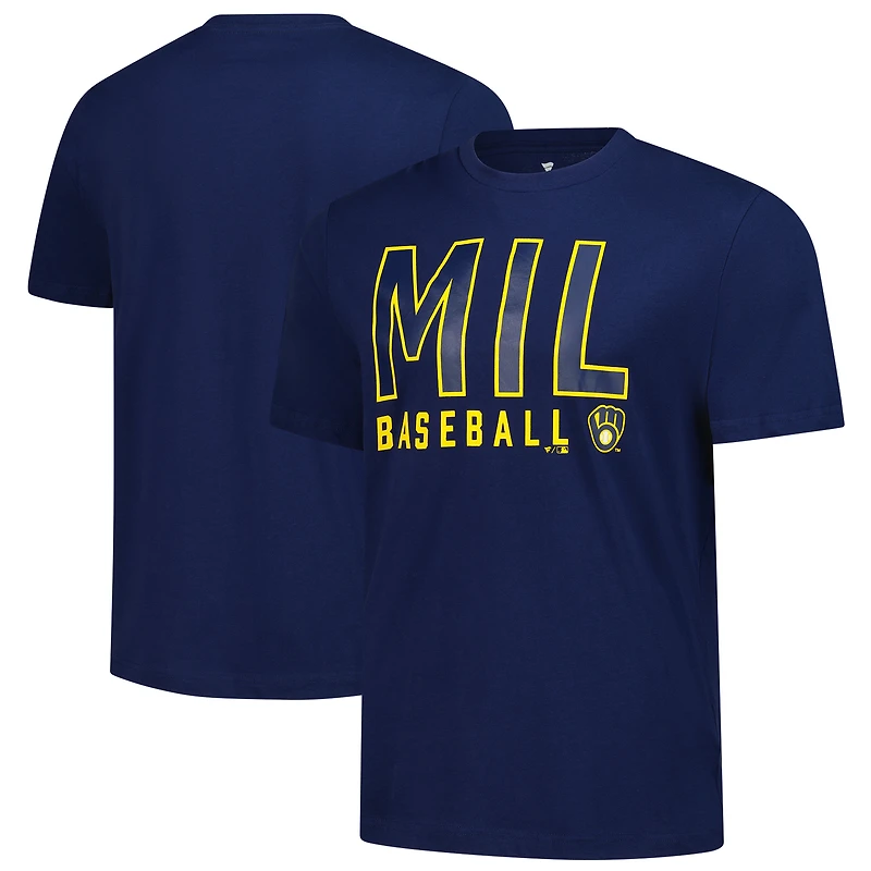 Men's Fanatics  Navy Milwaukee Brewers T-Shirt