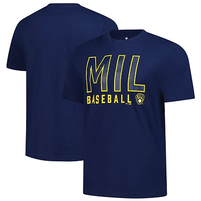 Men's Fanatics  Navy Milwaukee Brewers T-Shirt