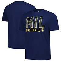 Men's Fanatics  Navy Milwaukee Brewers T-Shirt