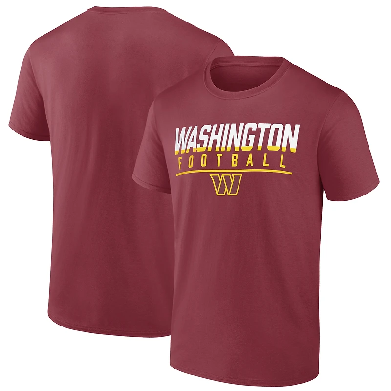 Men's Fanatics  Burgundy Washington Commanders Blocked T-Shirt