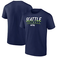Men's Fanatics  College Navy Seattle Seahawks Blocked T-Shirt