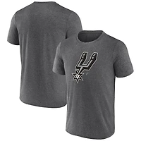 Men's Fanatics Heather Charcoal San Antonio Spurs Iconic Overtime T-Shirt