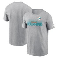 Men's Nike  Heather Gray Miami Dolphins Local Essential T-Shirt