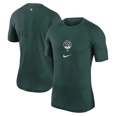 Men's Nike  Green Colorado Rockies City Connect Performance Raglan Base Layer Top