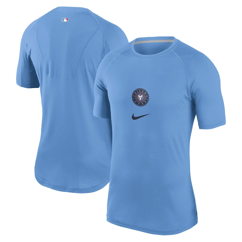 Men's Nike  Royal Chicago Cubs City Connect Performance Raglan Base Layer Top