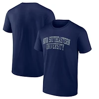 Men's Navy Nova Southeastern Sharks Arched Wordmark T-Shirt