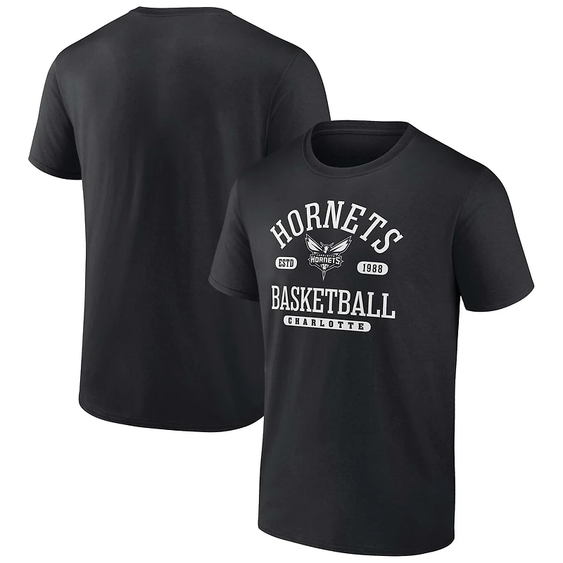 Men's Fanatics  Black Charlotte Hornets Calling Plays T-Shirt