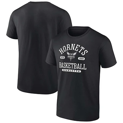 Men's Fanatics  Black Charlotte Hornets Calling Plays T-Shirt