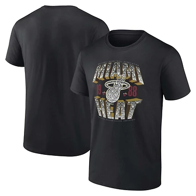Men's Fanatics Black Miami Heat Quick Strides T-Shirt