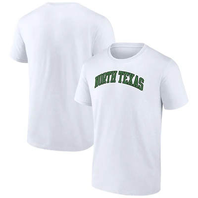 Men's Fanatics  White North Texas Mean Green Team Name T-Shirt