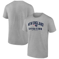 Men's Fanatics Heather Gray New England Patriots Screen Blocking T-Shirt