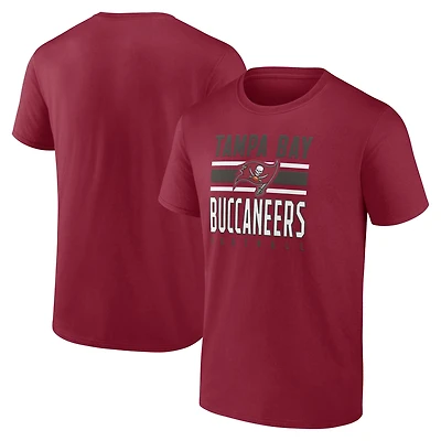Men's Fanatics  Red Tampa Bay Buccaneers Power Stripe T-Shirt
