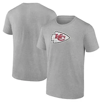 Men's Fanatics  Gray Kansas City Chiefs Distressed Throwback Logo T-Shirt