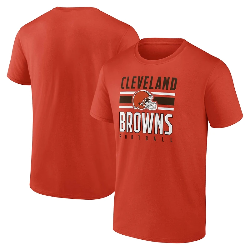 Men's Fanatics Orange Cleveland Browns Power Stripe T-Shirt