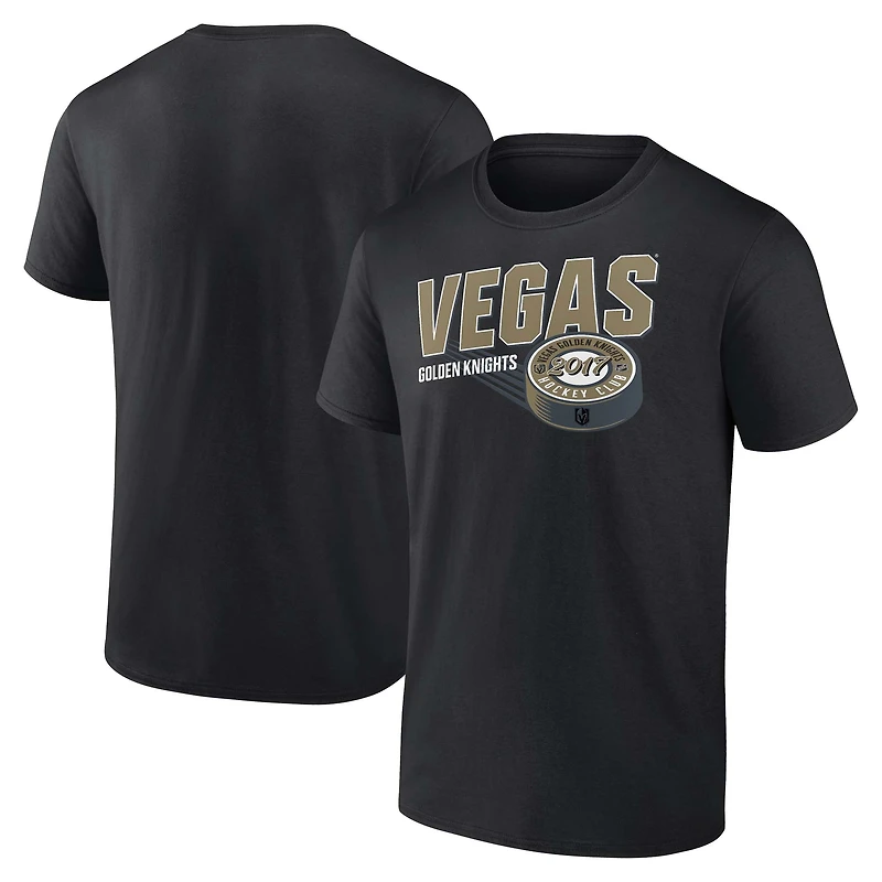 Men's Fanatics Black Vegas Golden Knights Biscuit T-Shirt