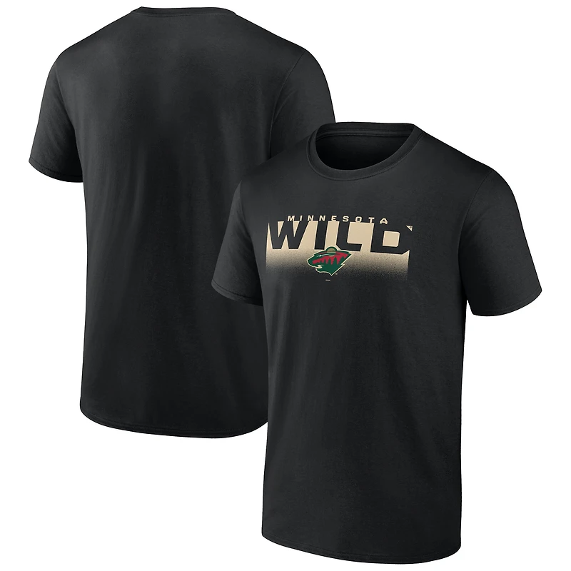 Men's Fanatics  Black Minnesota Wild Iconic T-Shirt