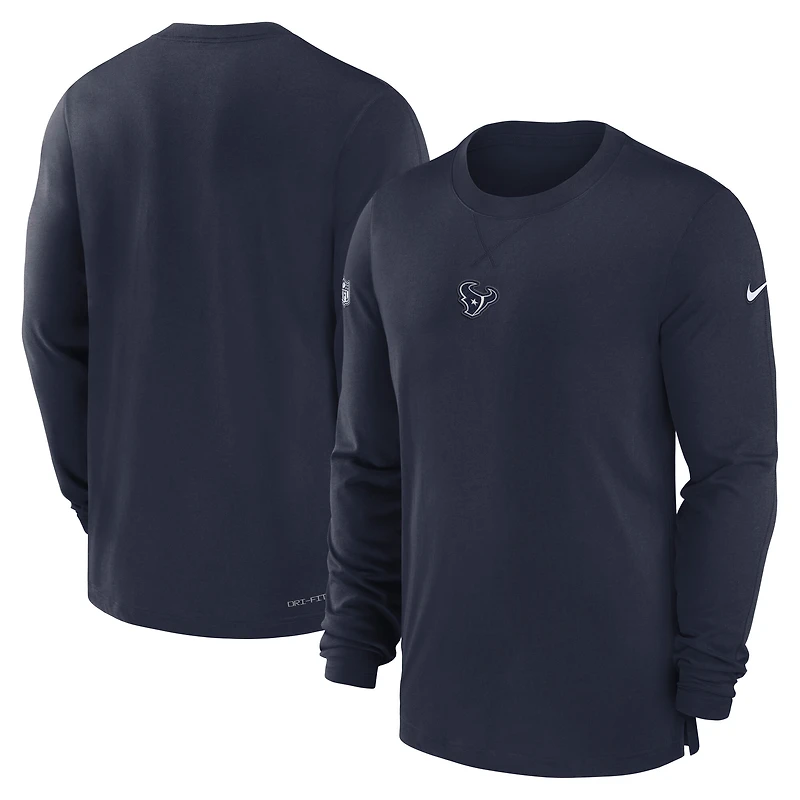 Men's Nike  Navy Houston Texans Player Long Sleeve Performance T-Shirt
