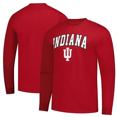 Men's Crimson Indiana Hoosiers Logo Long Sleeve T-Shirt