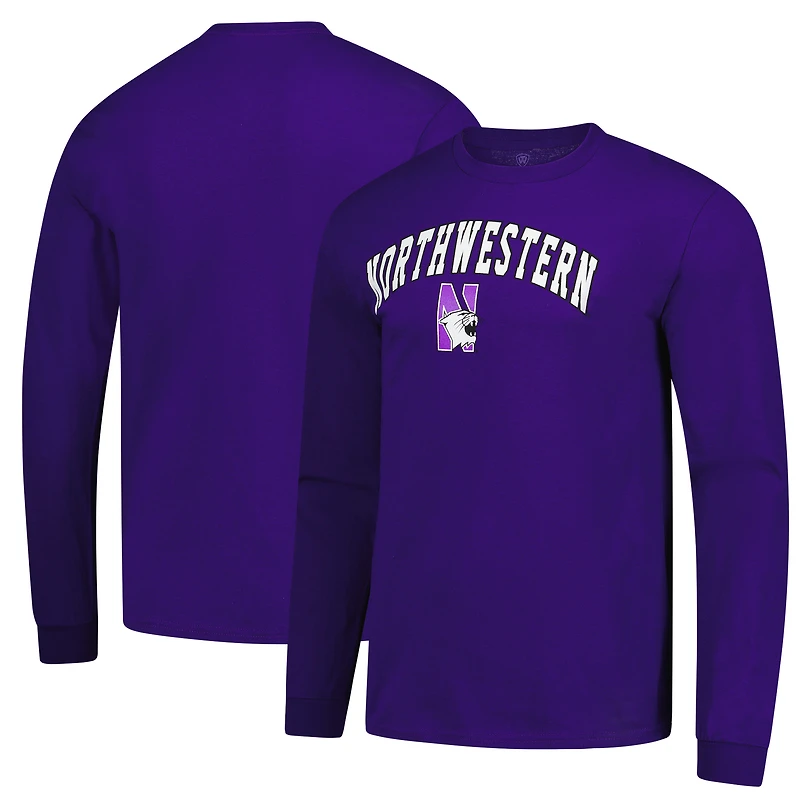 Men's Purple Northwestern Wildcats Logo Long Sleeve T-Shirt