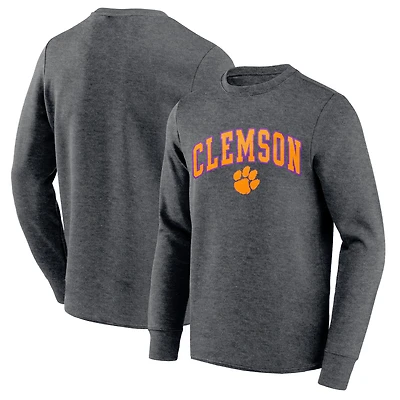 Men's  Heather Charcoal Clemson Tigers Team Long Sleeve T-Shirt