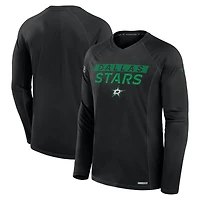 Men's Fanatics Black Dallas Stars Authentic Pro Rink Tech Raglan Long Sleeve T-Shirt