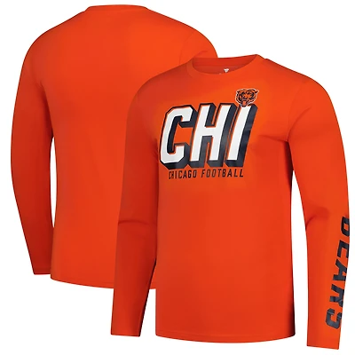 Men's Fanatics  Orange Chicago Bears Long Sleeve T-Shirt