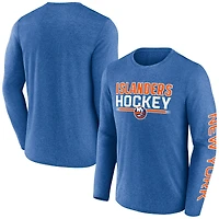 Men's Fanatics Heather Royal New York Islanders Sweep Iconic Synthetic Long Sleeve T-Shirt