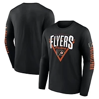 Men's Fanatics Black Philadelphia Flyers Headline Long Sleeve T-Shirt