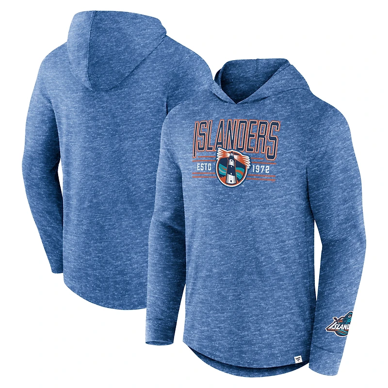 Men's Fanatics Heather Royal New York Islanders Slub Pullover Hoodie