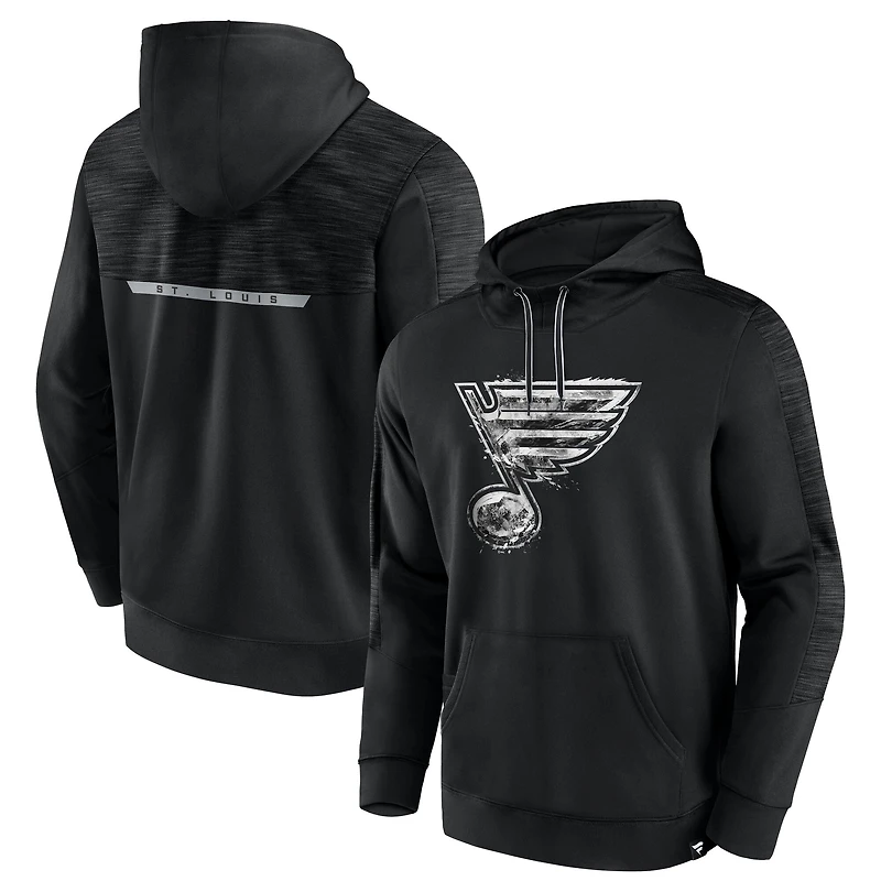 Men's Fanatics Black St. Louis Blues Iced Out Pullover Hoodie