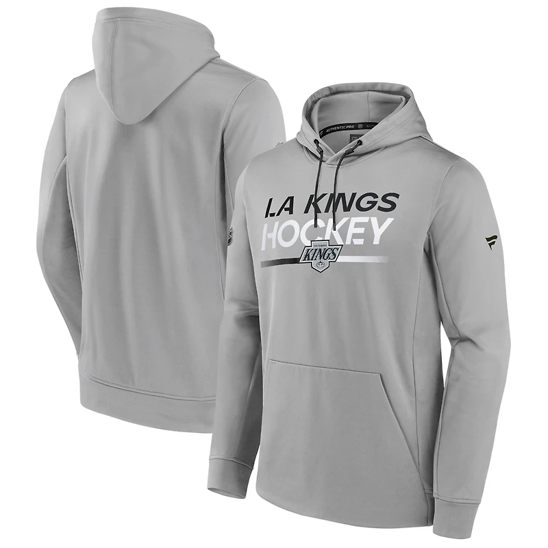 Men's Fanatics  Gray Los Angeles Kings Authentic Pro Alternate Logo Fleece Pullover Hoodie