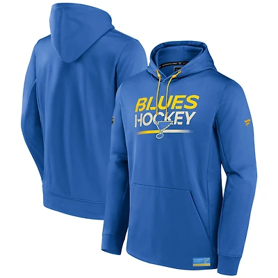 Men's Fanatics  Blue St. Louis Blues Authentic Pro Alternate Logo Fleece Pullover Hoodie