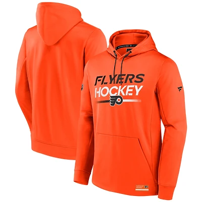 Men's Fanatics Orange Philadelphia Flyers Authentic Pro Fleece Pullover Hoodie