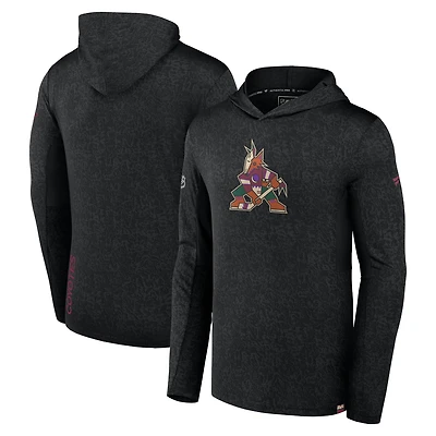 Men's Fanatics Black Arizona Coyotes Authentic Pro Lightweight Pullover Hoodie