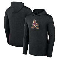 Men's Fanatics Black Arizona Coyotes Authentic Pro Lightweight Pullover Hoodie