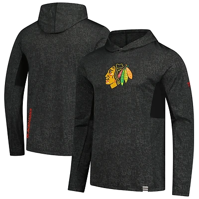 Men's Fanatics Black Chicago Blackhawks Authentic Pro Lightweight Pullover Hoodie