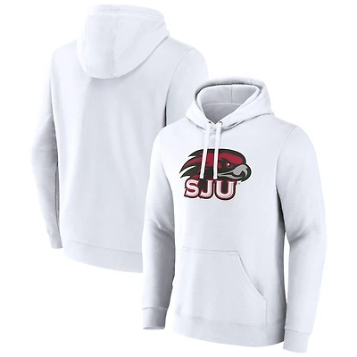 Men's Fanatics White Saint Joseph's Hawks Primary Logo Pullover Hoodie