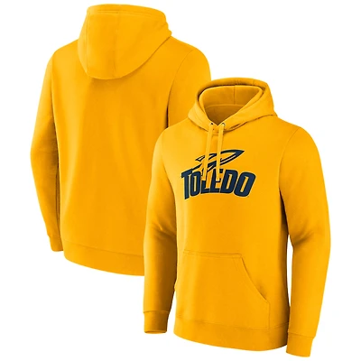 Men's Fanatics Gold Toledo Rockets Primary Logo Pullover Hoodie
