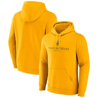 Men's Fanatics  Gold William & Mary Tribe Primary Logo Pullover Hoodie