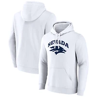 Men's Fanatics  White Nevada Wolf Pack Primary Logo Pullover Hoodie