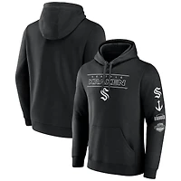 Men's Fanatics  Black Seattle Kraken Bank Shot Fleece Pullover Hoodie
