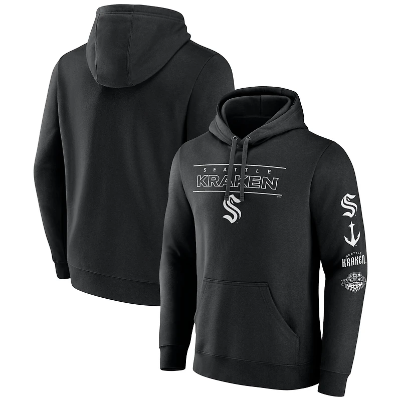 Men's Fanatics Black Seattle Kraken Bank Shot Fleece Pullover Hoodie