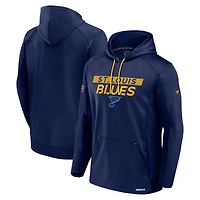 Men's Fanatics Navy St. Louis Blues Pro Rink Fleece Pullover Hoodie