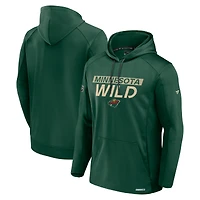 Men's Fanatics Green Minnesota Wild Authentic Pro Rink Hoodie