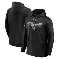 Men's Fanatics Black NHL-Logo Authentic Pro Rink Hoodie