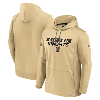 Men's Fanatics Gold Vegas Golden Knights Authentic Pro Rink Hoodie