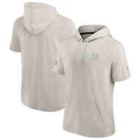 Men's Fanatics Light Gray Anaheim Ducks Authentic Pro Road Short Sleeve Pullover Hood